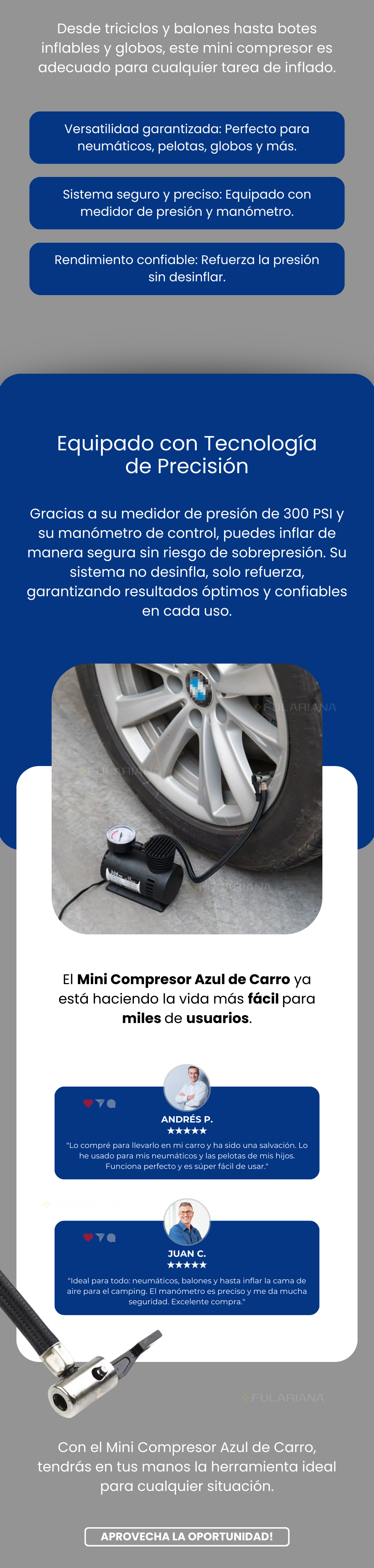 Compresor Mini Azul De Carro 18 LP COMPRESSOR MINI AZUL VICENTE PART 2