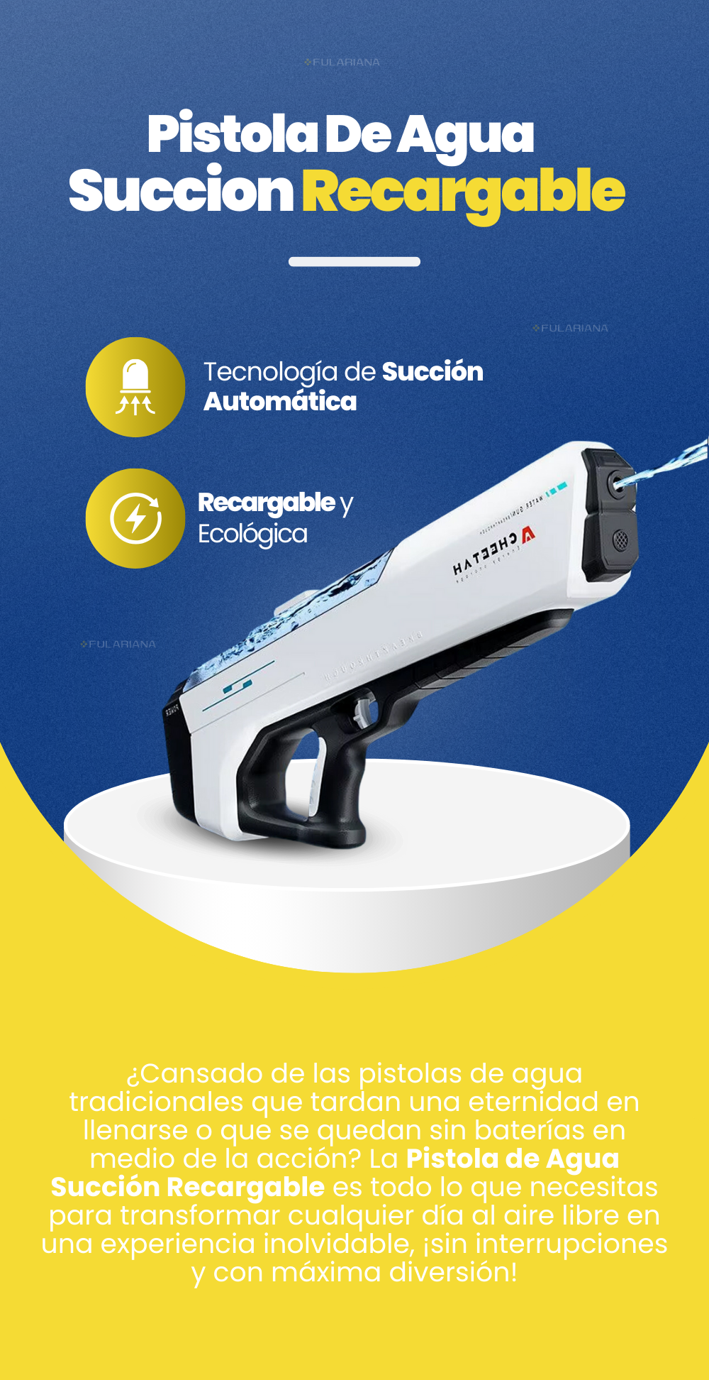 VICENTE Pistola De Agua Succion Recargable PART1